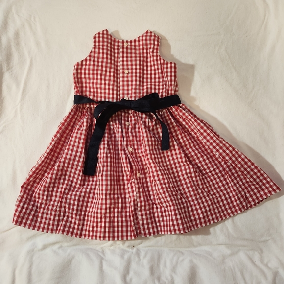 Red and White Plaid Dress 12 months - Picture 3 of 5